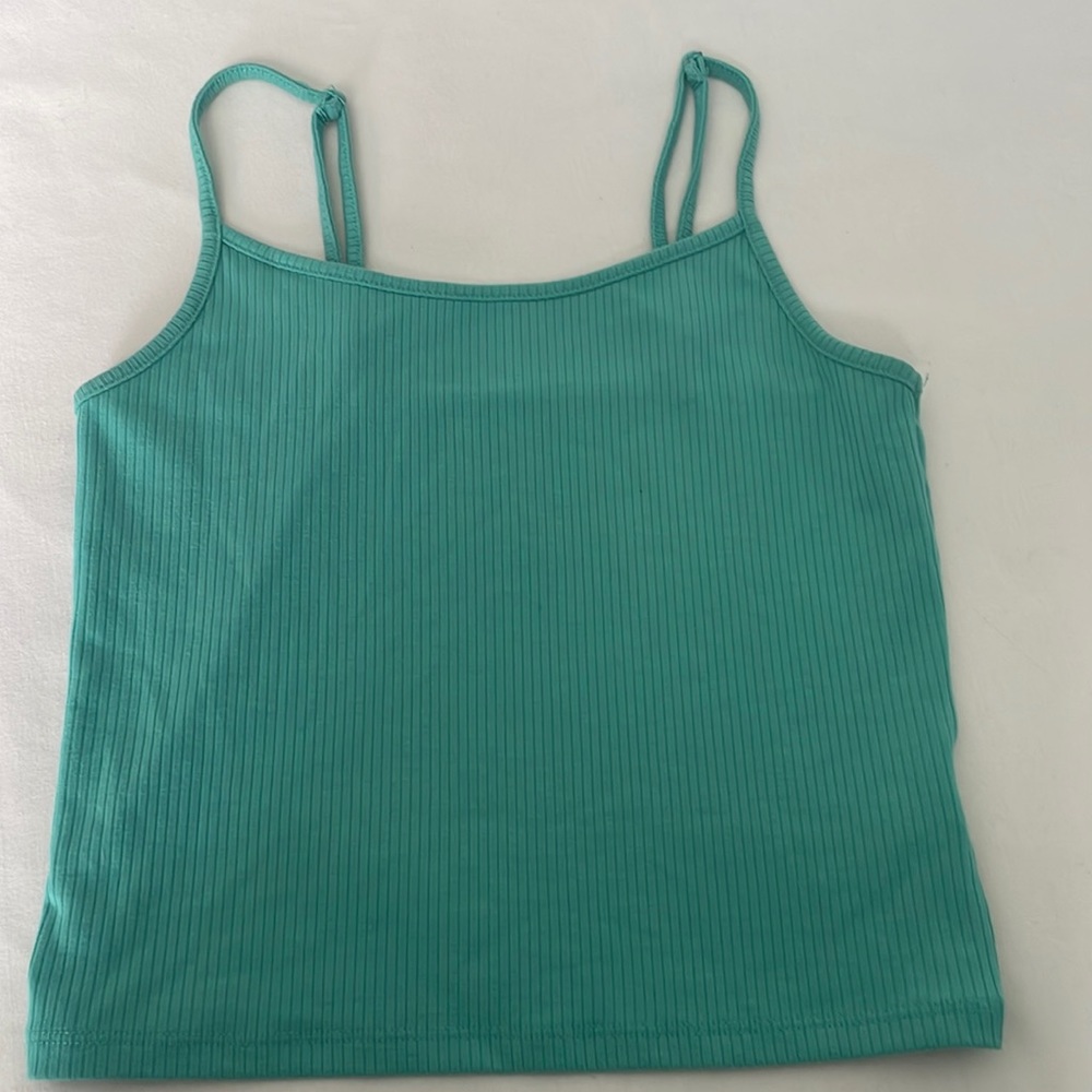 Teal American Eagle cropped tank top